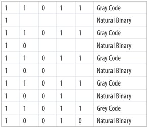 White Paper - Gray Codes, Natural Binary Codes, and Conversions