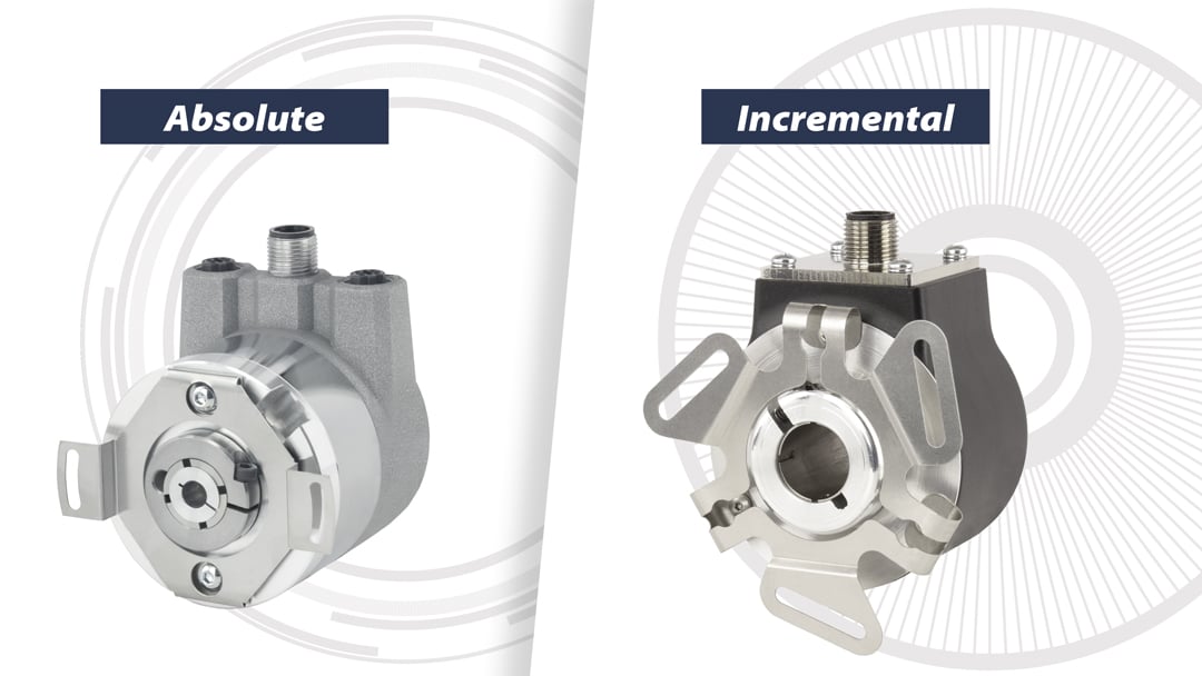 Absolute encoders vs. incremental encoders.